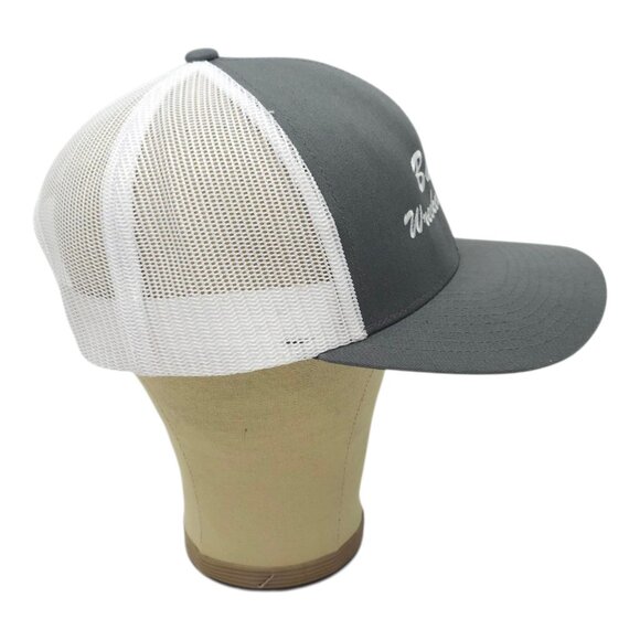 Barber Wrecker Service Mesh Snapback Cap Hat Trucker Baseball Embroidered Logo - Picture 10 of 14